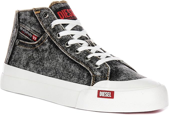 Diesel S-Athos NMD Mid Men's Denim Distressed Washed Hi SNE Trainers