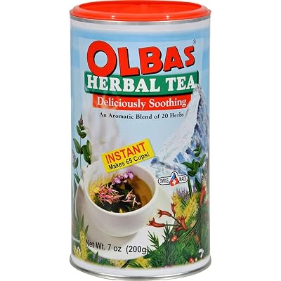 Olbas Herbal Tea 7 Ounce 3 Per Case, Swiss Herbal Blend with 20 Soothing Herbs & Essential Oils, Sore Throat and Stress Relief Tea, Warming Comfort, Calms Stomach, Power to Breathe