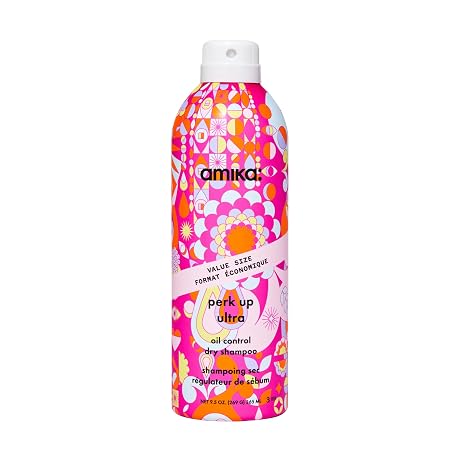amika perk up ultra oil control dry shampoo | cleans + refreshes scalp + roots, absorbs + helps control oils, extends styles between washes, for all hair types with extra oily scalps