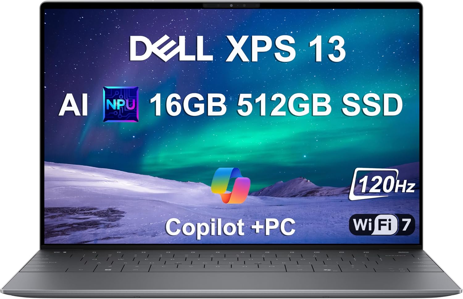 Dell XPS 13 9345 Laptop, Copilot AI PC 13.4 FHD 120Hz, Snapdragon X Plus > Intel i7-1355U, 16GB 8448MTs RAM, 512GB SSD, Slim & Lightweight, 27 Hour Battery Life, IR Webcam, Wi-Fi 7, Win 11 Pro