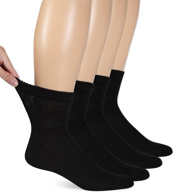 Dr. Scholl's Men's Diabetes & Circulator Non-Binding Moisture Management Socks (4 & 6 Pair Packs)