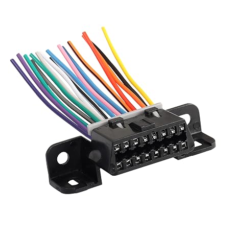 XMSJSIY 16 Pin OBD2 Female Connector Extension Cable OBD2 Fixed Harness