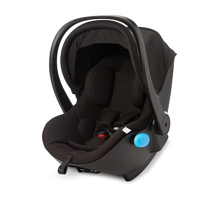 Clek Liingo Baseless Infant Car Seat with Newborn Support System, Latch System with One-Hand Release, Stroller Compatible, and Flame Retardant-Free Railroad Ziip