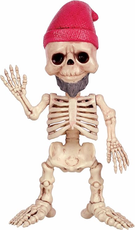 Seasons Crazy Bonez Skeleton Gnome Figurine, 12"