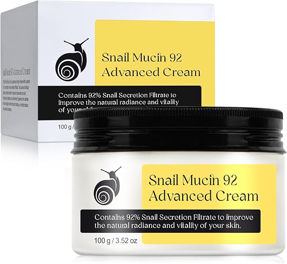 Snail 92 All in One Cream, Deep Hydration & Nourishment Repair Cream, Daily Facial Repair Deep Hydration Nourish the Skin Snail Mucin Face Moisturizing Repair Cream for All Skin Women Men 100ml