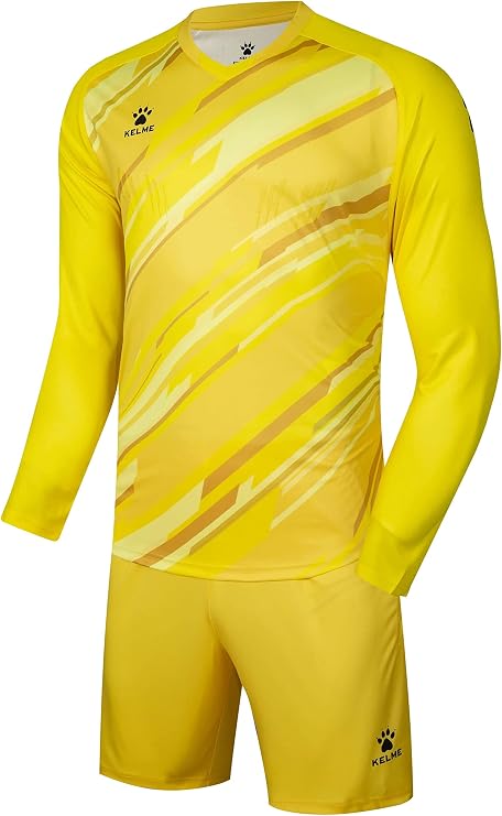 KELME Soccer Goalkeeper Jersey Pro Set Uniform - Padded Goalkeeper Shirt Shorts Socks - Men's Goalie Jersey Adults Kids