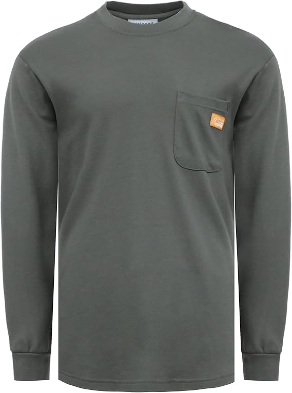 Titicaca Flame Resistant Shirts for Men 7oz Crew Neck Tees CAT2 100% Cotton