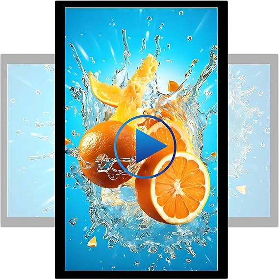 Restaurant Digital Menu Board & LED Backlit Display Screen Digital Kiosk,Advertising Media Player, Building Advertising Machine, Video Player 23.6in