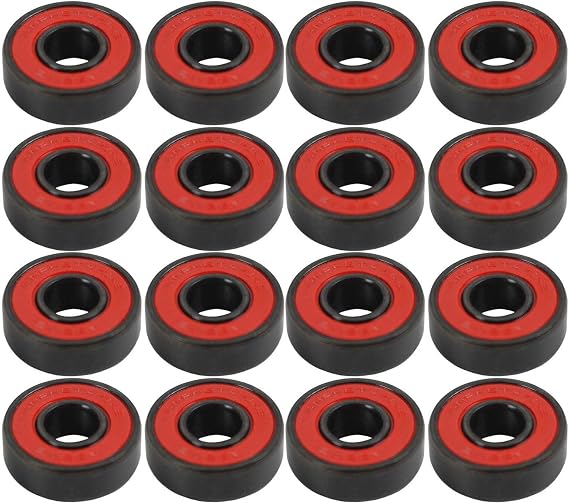 Amphetamine Inline Skate Speed Bearings Set of 16 Pre-Lubricated ABEC 5 Rated Double Shielded Servicable Bearing Pack for 8 Wheels