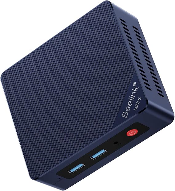 Beelink MINI S12 Mini PC, Intel 12th Gen 4-Core N95, 8GB DDR4 480GB SSD | beelink mini pc, up to 3.4GHz, Dual HDMI 4K UHD, Dual Display, WiFi5/BT4.2, Home/Office/HTPC/Family-NAS