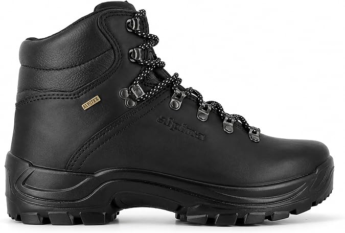 Alpina TUNDRA Men's Hiking Waterproof Boots, Lightweight All-Terrain, Breathable Membrane, 8'' Full Leather, Injected Sole, Slip-Resistant Grip, Injected Sole, Slip-Resistant Grip