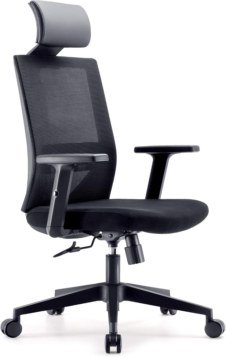 SIHOO Office Chair,Ergonomic Desk Chair,Swivel Chair with High Back,Lumbar Support,Adjustable PU Headrest,Armrest and Rocker Function,Mesh home office chairBlack