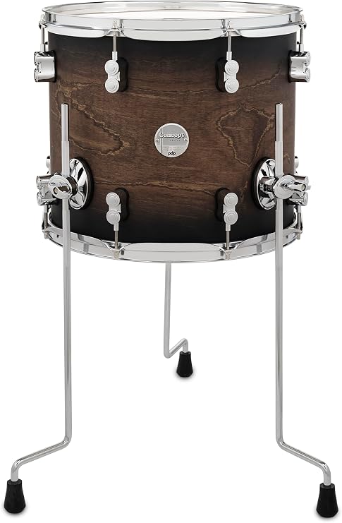 PDP Concept Maple 12x14 Floor Tom Satin Charcoal Burst with Chrome Hardware