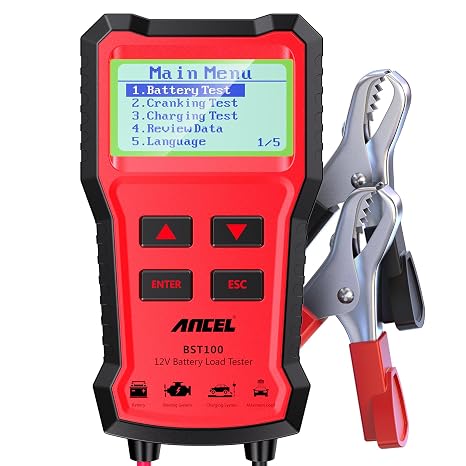 ANCEL BST100 12V Car Battery Tester for Cars, Motorcycles, SUVs, Boats