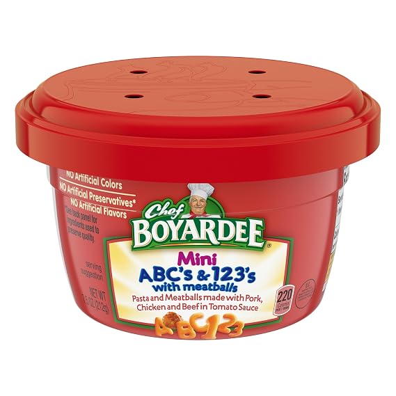 Chef Boyardee Mini-Bites ABC's & 123's Pasta with Meatballs, 7.5 oz