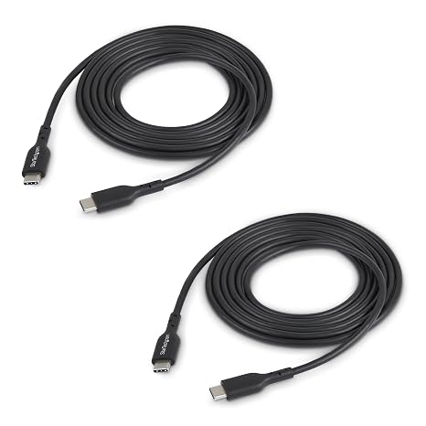 StarTech 2-Pack 6.6ft/2m USB-C to USB-C Charging Cable (USB2CC2MNC2PK)