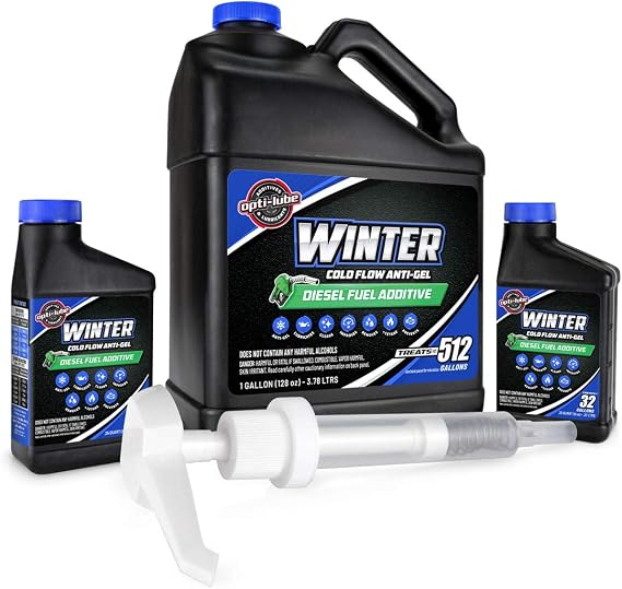 Opti-Lube Winter Anti-Gel Diesel Fuel Additive, 1 Gallon + Pump Kit
