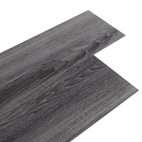 INMOZATA 36-Pack Peel and Stick Floor Tile Vinyl Flooring (Deep Gray)