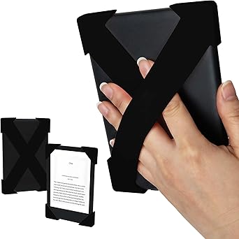 Strapsicle Silicone Hand Straps | Accessory for 6" Kindles & Paperwhite 2012-2019 and 6" Kobo e-Readers | 2-Pack | Black