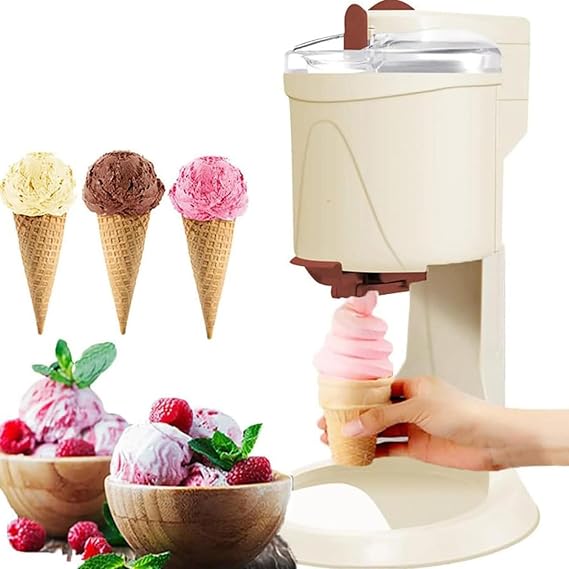 Ice Cream Machine Homemade Fruit Yogurt Cone Ice Cream Machine Small Children Fully Automatic Ice Cream Machine Homemade Ice Cream Machine