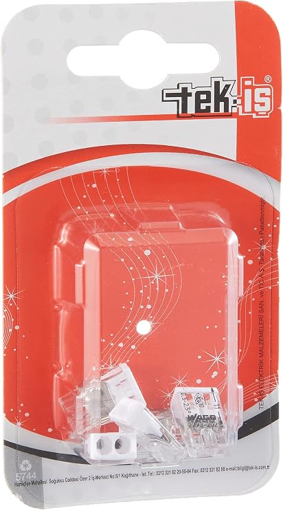 Tek-İş 5 Adet 2x2,5 mm Geçmeli Buat Klemens Şeffaf Model