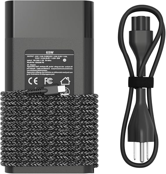 HBONY New Slim 65W USB Type C Laptop Charger Compatible with HP Envy X360
