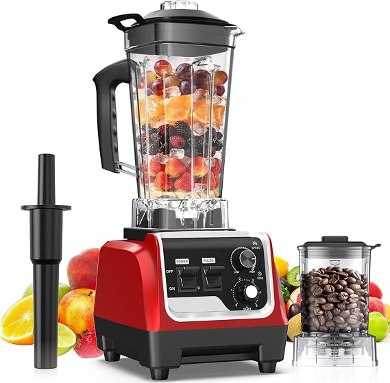 H-Duka 1800W Blender for Smoothies 70 oz Large Capacity Countertop Blenders with 20 oz Grinding Cup - 28000RPM High Speed Kitchen Blender for Ice Crushing, Frozen Drinks, Milkshakes & Puree