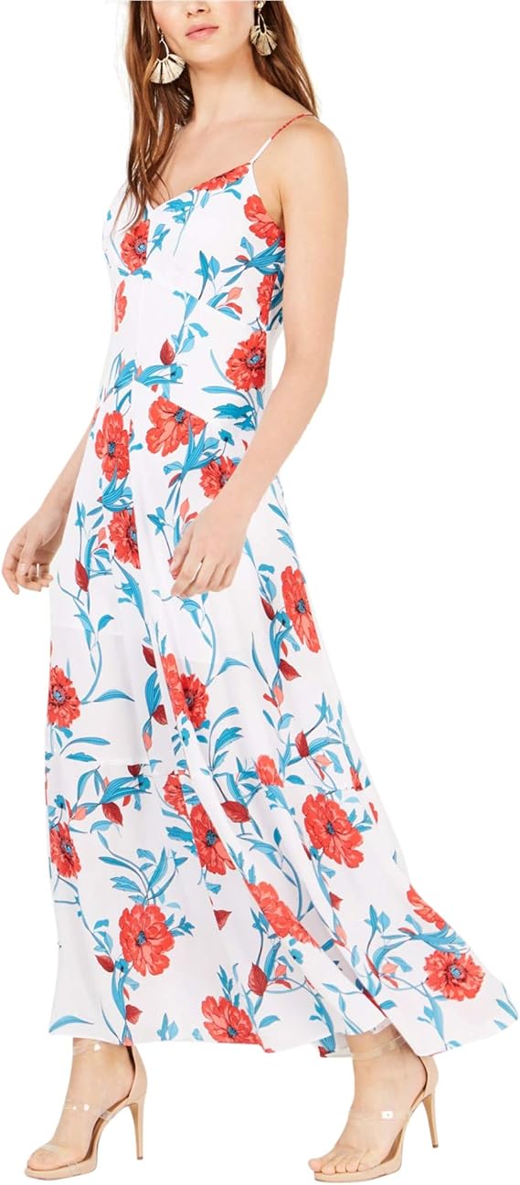 bar III Womens Floral A-line Dress