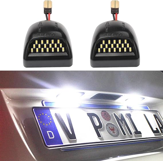 Zufoty Full LED License Plate Light Tag Lamp Assembly, Pack of 2