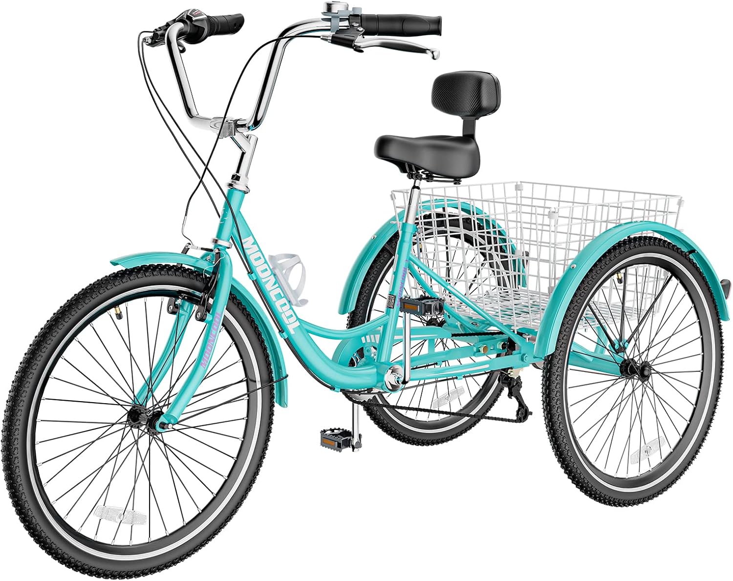 LILYPELLE Adult Tricycle 7 Speed, 3 Wheel Bike Adult, 202426 inch Wheels Cruiser Bikes with Cargo Basket for Seniors, Women, Men