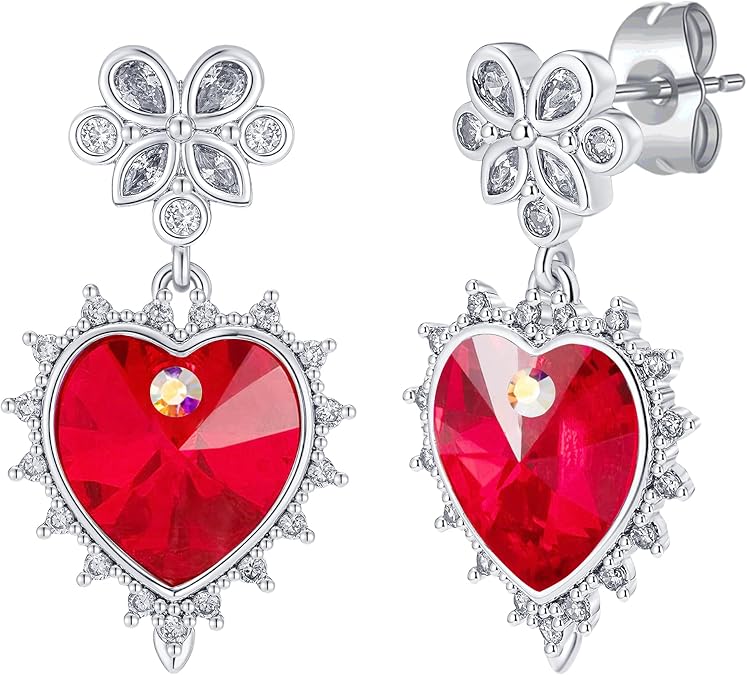 EVEVIC Austrian Crystal Vintage Dangle stud Earrings for Women