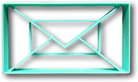 Envelope Cookie Cutter (4 inches) - Plastic, Rectangular, 1 Piece