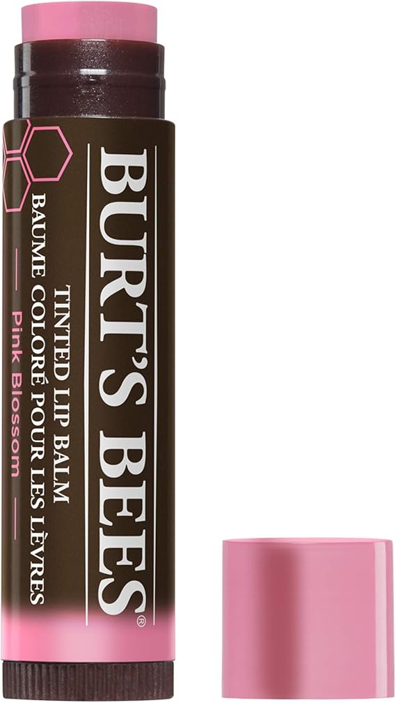 Burt's Bees 100% Natural Tinted Lip Balm, Pink Blossom, 4.25g