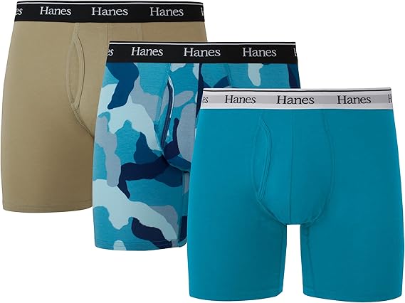Hanes Originals Mens Boxer Briefs & Trunks, Stretch Cotton Moisture-Wicking Underwear, Modern Fit Low Rise, Multipacks