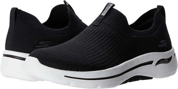Skechers Women's, Gowalk Arch Fit - Iconic Slip-On - Wide Width Black 5 W, Black