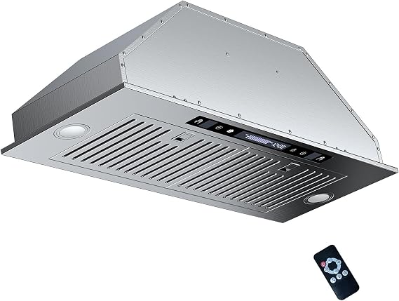 TABU 36inch Built-in Range Hood, 900CFM Kitchen Hood Insert