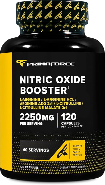 Primaforce Nitric Oxide Booster (2,250mg) 120 Capsules, 40 Servings