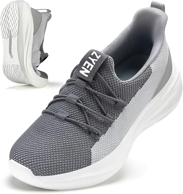 ZYEN Slip-on trainers women's non-slip sports shoes women's lightweight breathable trainers leisure shoes walking shoes comfortable suitable for jogging walking fitness outdoor tennis shoes