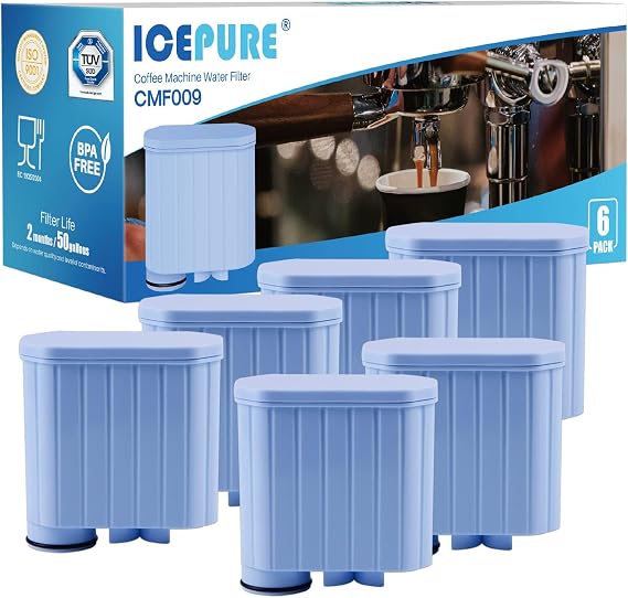 ICEPURE Coffee Machine Water Filter for Philips AquaClean 6 Pack