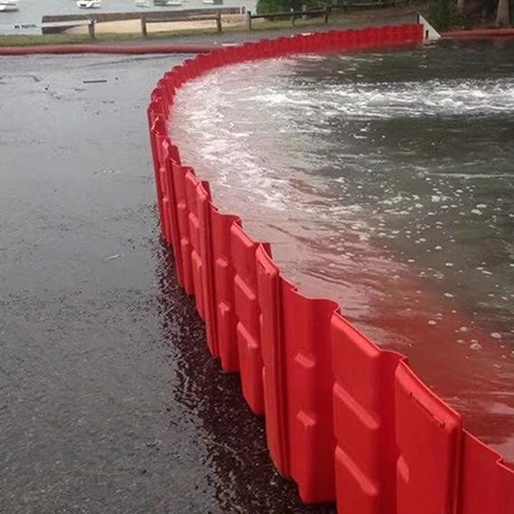 L Shaped Flood Prevention Barriers Quick Installation and Removal ABS Emergency Barrier for Municipal Flood Control, Basement, River Drainage (Orange 1pcs)