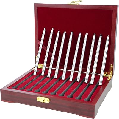 1-10 Mohs Hardness Pen Set, Hardness Test Kit, Scratch Tester Hardness Test Pen, WStorage Box, for Industrial Mineral Identification Kit Gem Jade Jewelry