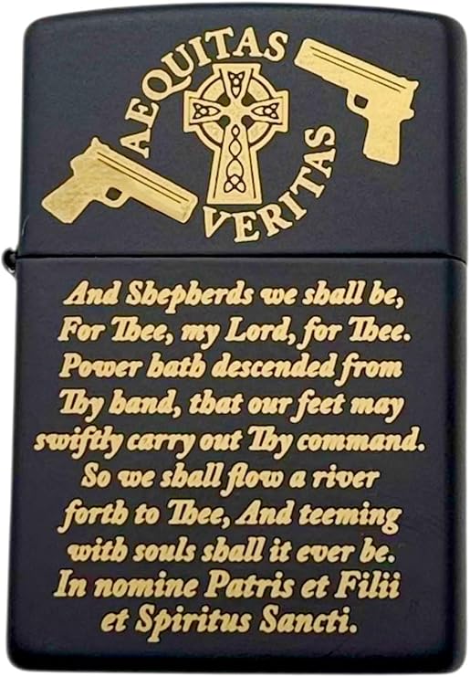 Engraved Classsic Windproof Zippo Lighter, Boondock Saints Family Prayer