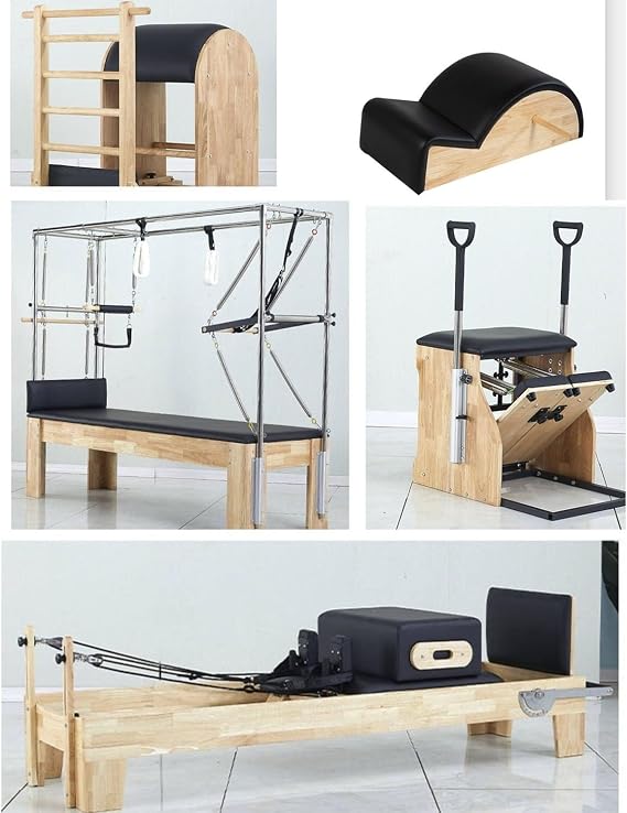 Solid Wood Pilates Core Bed Yoga Gym Private Teaching Fitness Equipment Five Piece Set Yoga Corrector