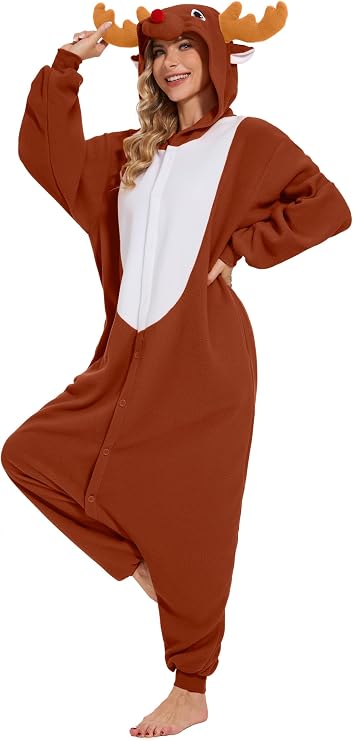 CANASOUR Adult Halloween Costume Onesie Pajamas Women Men with Pockets