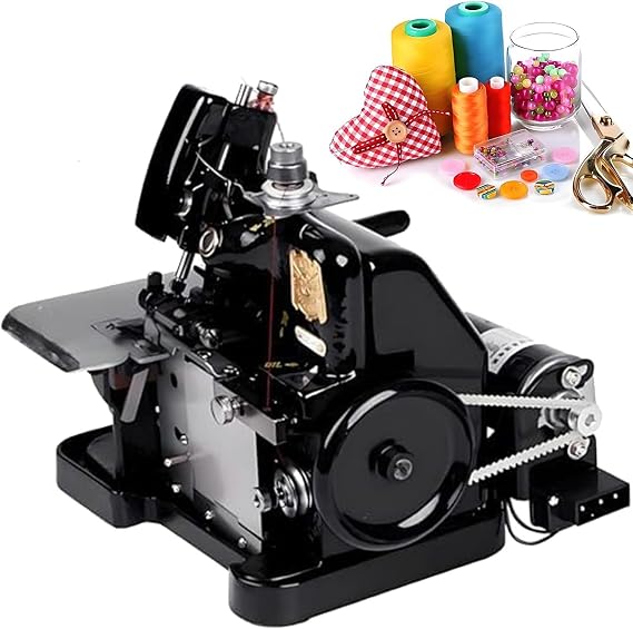 Overlock Sewing Machine, 3000 Stitches per Minute, Metal Frame, for Multiple Materials Cotton, Woolen, Knitwear, Blue