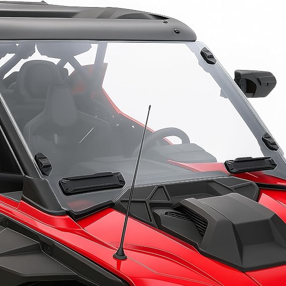Vented Full Windshield for 2020 2021 2022 2023 2024 Polaris RZR PRO XP 4/RZR Turbo R Accessories, A & UTV PRO Clear Front Windshield Dustproof Durable Hard Coat Poly, Replace #2883756