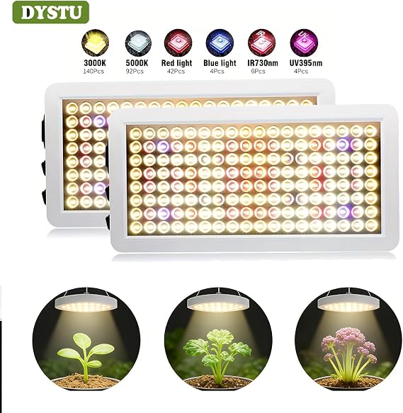 1000W LED Grow Light Sunlike, UV-IR Included Full Spectrum Plant Light, Grow Lights for Indoor Plants Seed Starting Seedlings Greenhouse Hydroponic Hanging Growing Lamps with Veg Bloom Switch
