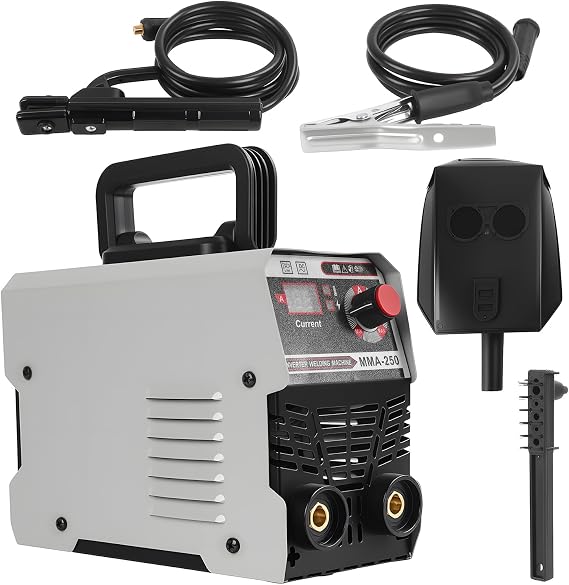 Stick Welder, 250A Portable Stick Welder, 110V Mini Electric Welding Machine, IGBT Inverter Welder Machine with Hot Start Arc Force Anti-Stick, ARC Welder for 1/16"-1/8" Rods