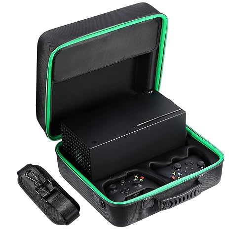 Hard Carrying Case Compatible with Xbox Series X, Controller, Accessories | Protective Travel bag for Xbox Series X Disc or Digital Version Console, Cables and Other Accessories