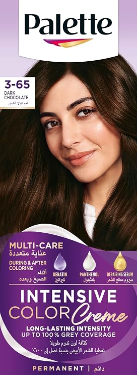 Schwarzkopf Palette Intensive Hair Colour Cream With Liquid Keratin - 3-65 Dark Chocolate 100 ML